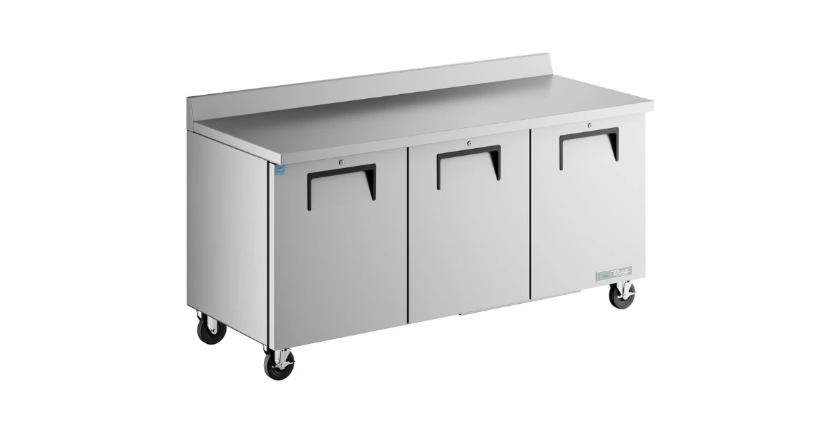 True TWT-67-HC Two-Door Deep Worktop Refrigerator